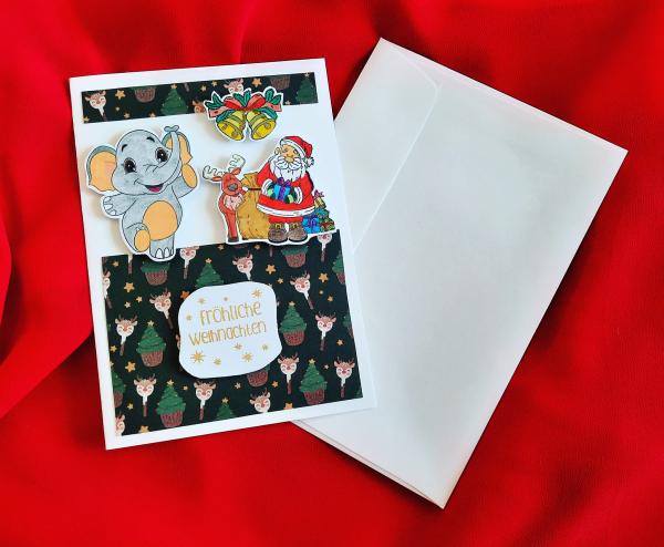 Weihnachtskarte "Xmas Elefant"